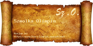 Szmolka Olimpia névjegykártya